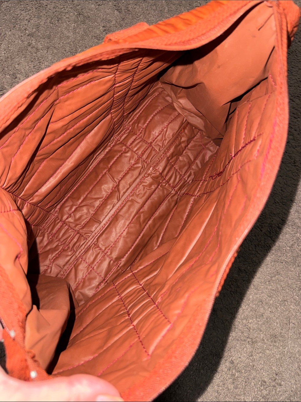Vintage (70’s) Quilted Spacesac Duffle-Terra Cotta-GUC - Picture 15 of 17